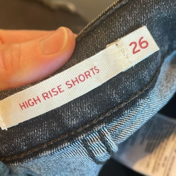 Levi’s High Rise short raw hemline black/ gray size 26 - Picture 6 of 8